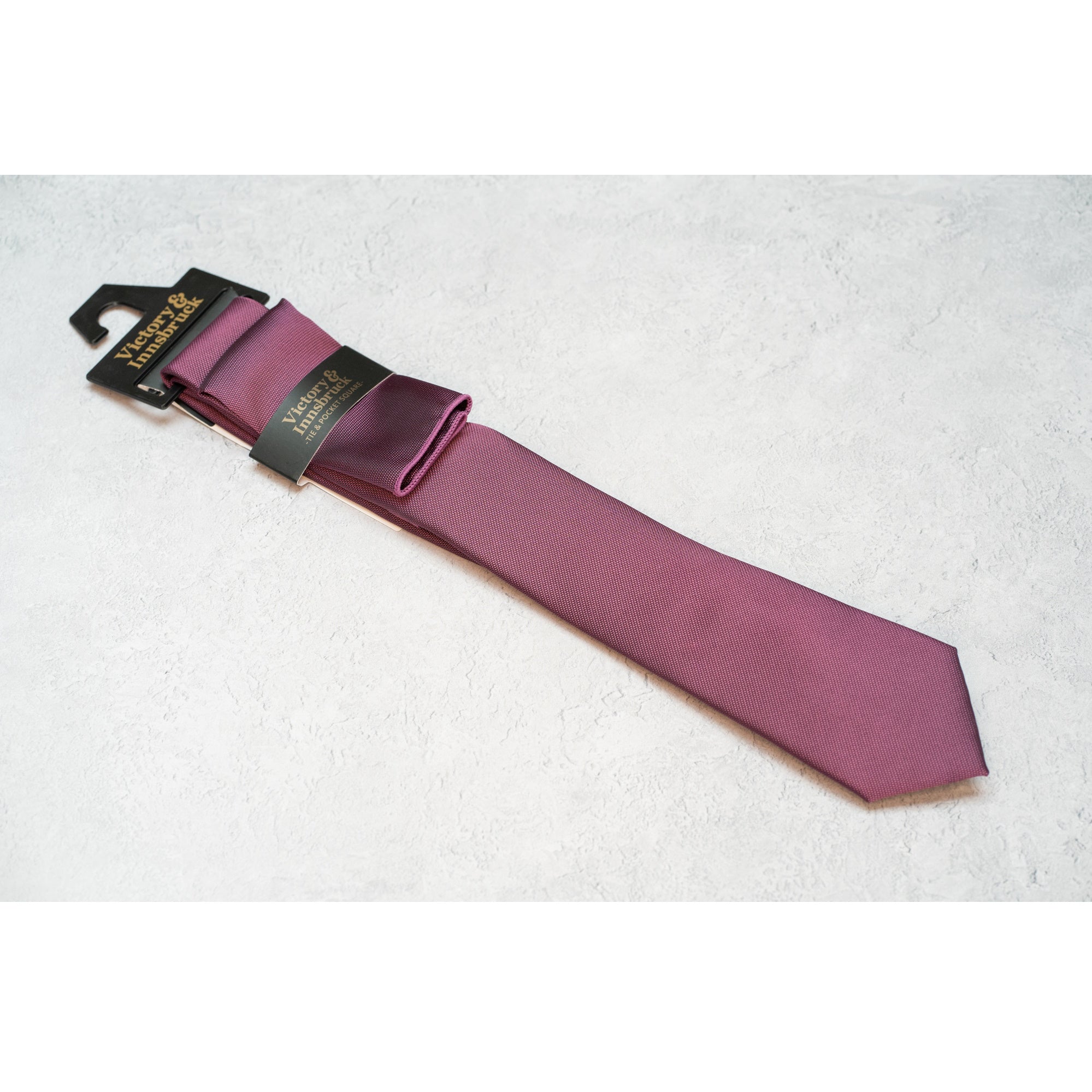 Dark Purple Textured Tie Set