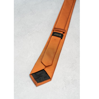 Burnt Orange Textured Tie Set