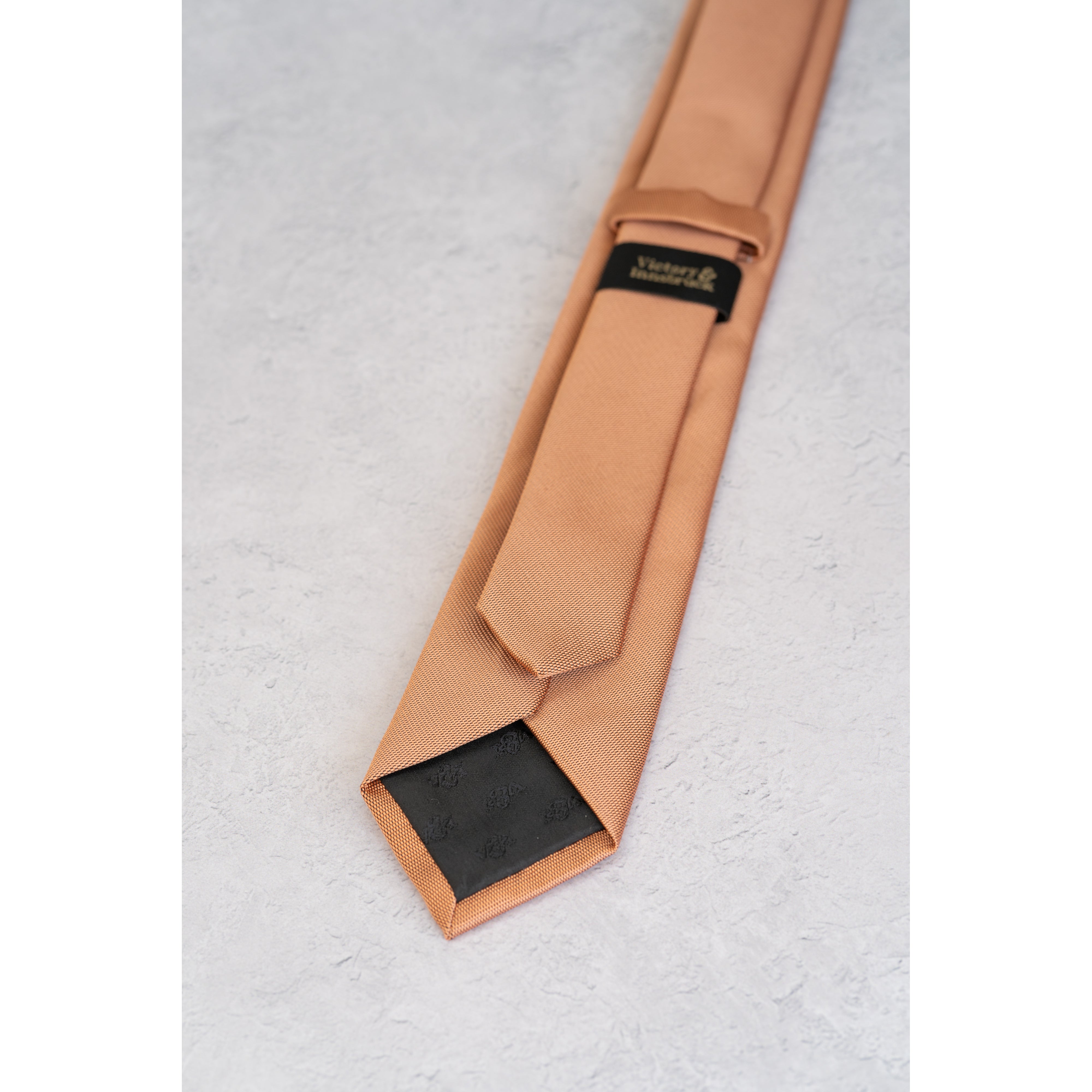 Burnt Peach Textured Tie Set