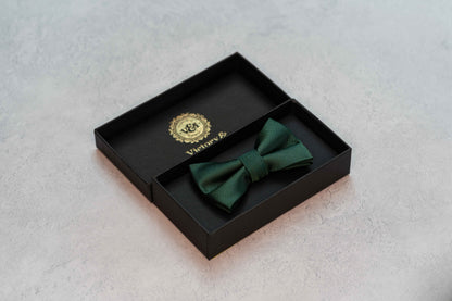 BOY'S EMERALD GREEN TEXTURED BOW TIE