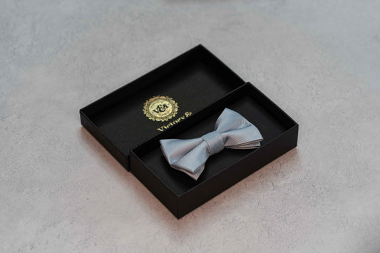 BOY'S DUSTY BLUE TEXTURED BOW TIE
