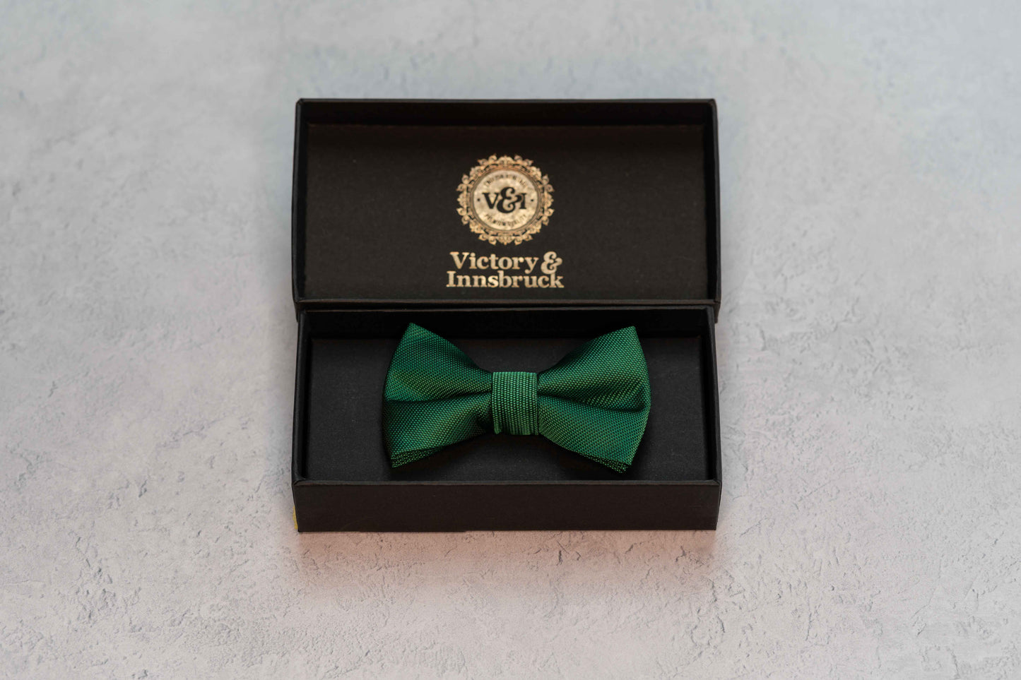 BOY'S FOREST GREEN TEXTURED BOW TIE