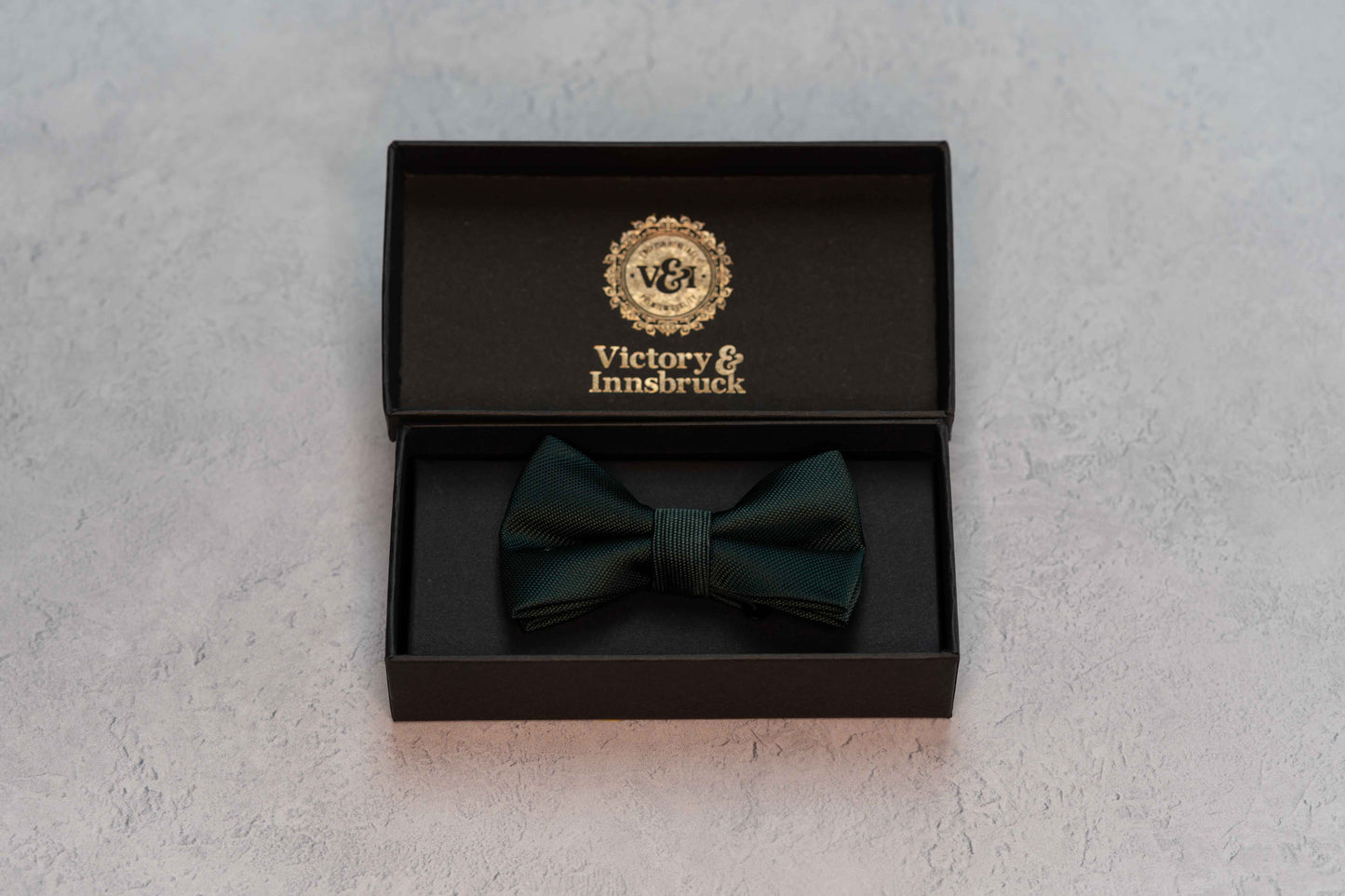 BOY'S DARK BOTTLE GREEN TEXTURED BOW TIE