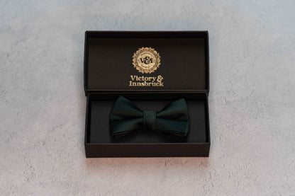 BOY'S DARK BOTTLE GREEN TEXTURED BOW TIE