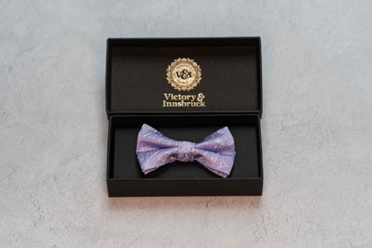 BOY'S LAVENDER PAISLEY BOW TIE