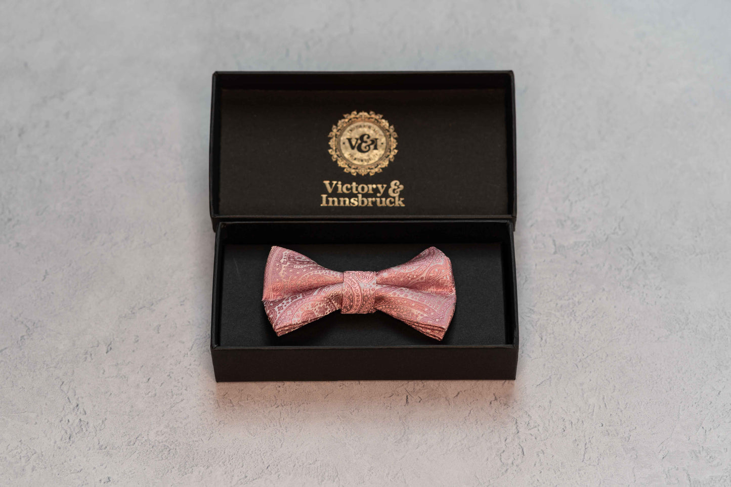 BOY'S DUSTY PINK PAISLEY BOW TIE