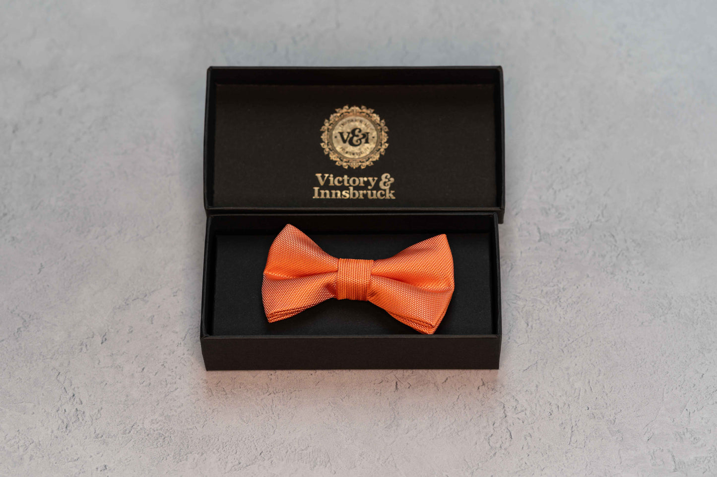 BOY'S CORAL ORANGE TEXTURED BOW TIE