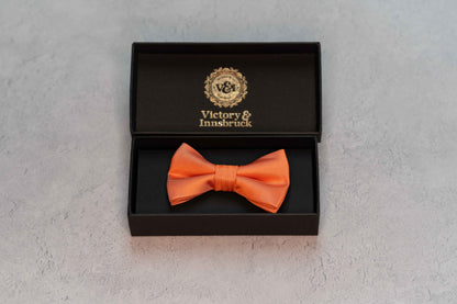 BOY'S CORAL ORANGE TEXTURED BOW TIE