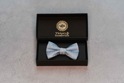BOY'S LIGHT BLUE PAISLEY BOW TIE