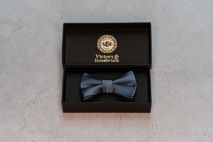 BOY'S SLATE BLUE TEXTURED BOW TIE