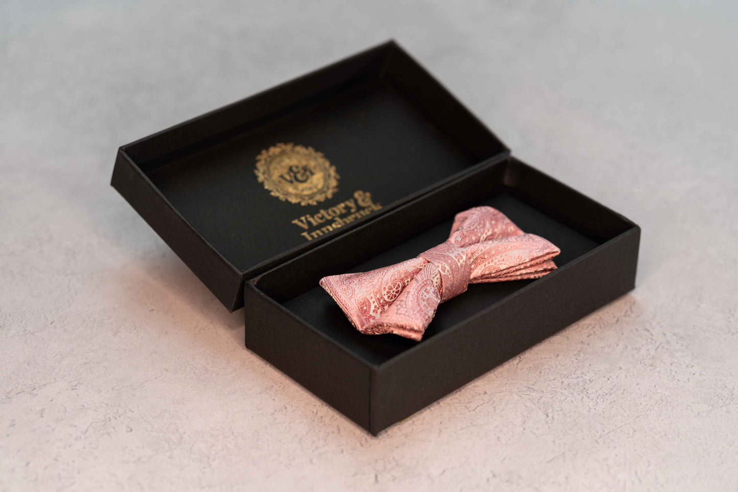BOY'S DUSTY PINK PAISLEY BOW TIE