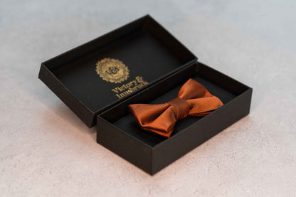 BOY'S RUST TEXTURED BOW TIE