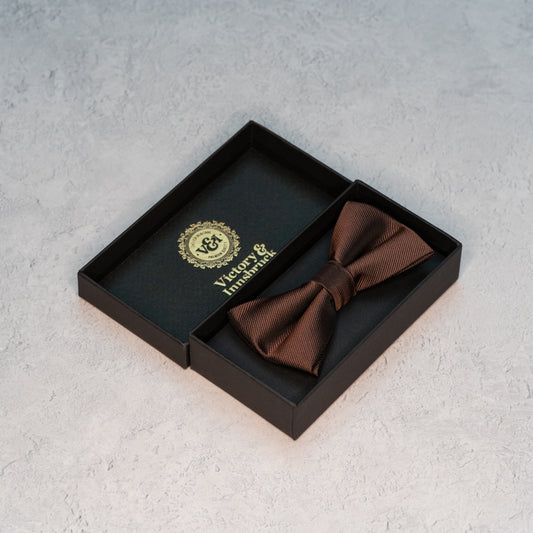 Chocolate Brown Textured Bow Tie