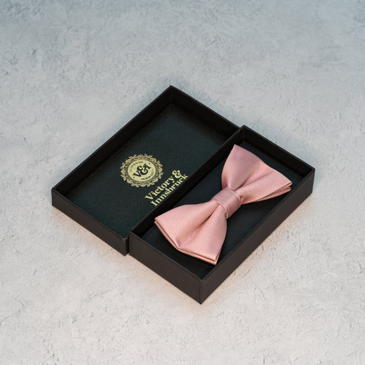 Dusty Pink Textured Bow Tie