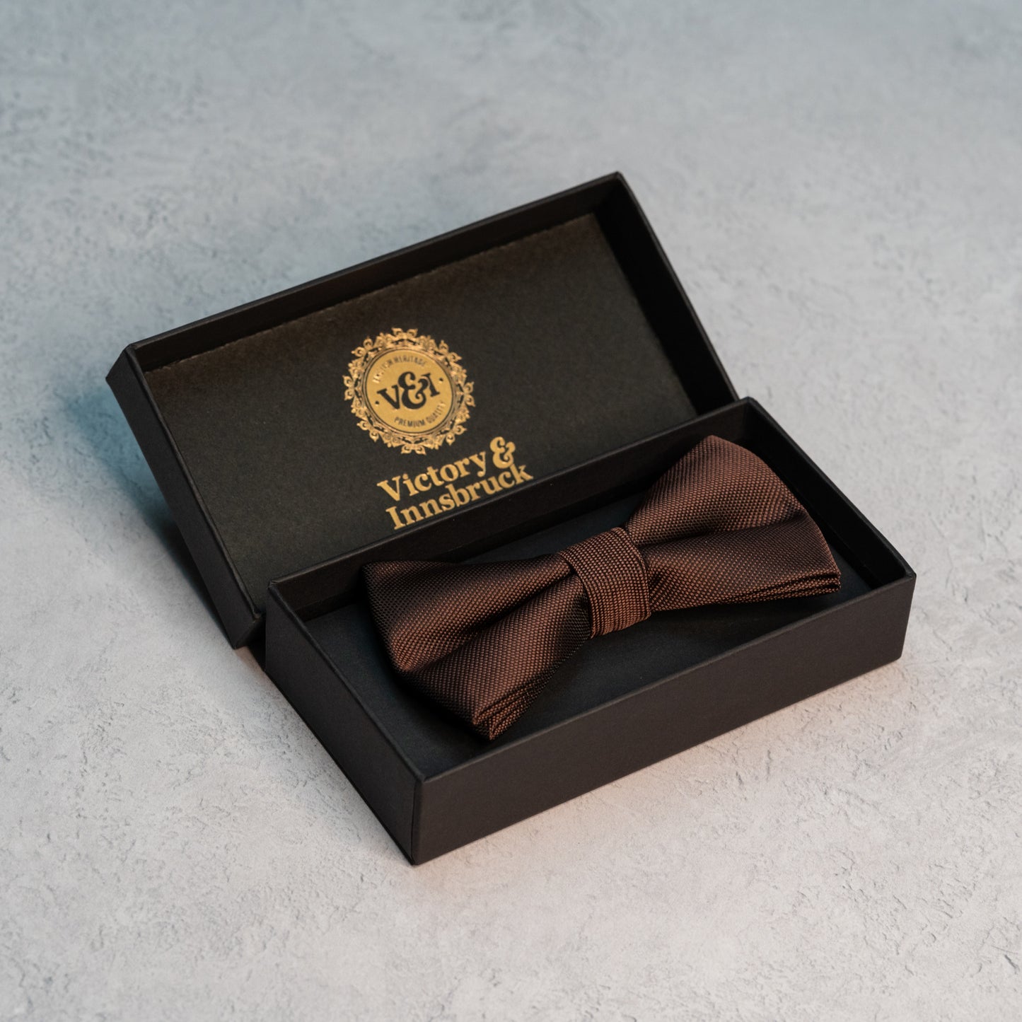 Chocolate Brown Textured Bow Tie