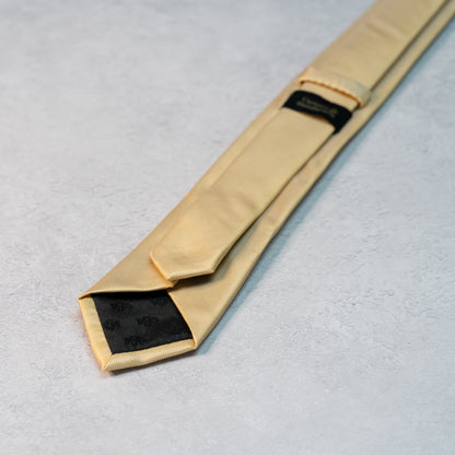 BOY'S CHAMPANGE GOLD TEXTURED TIE & POCKET SQUARE