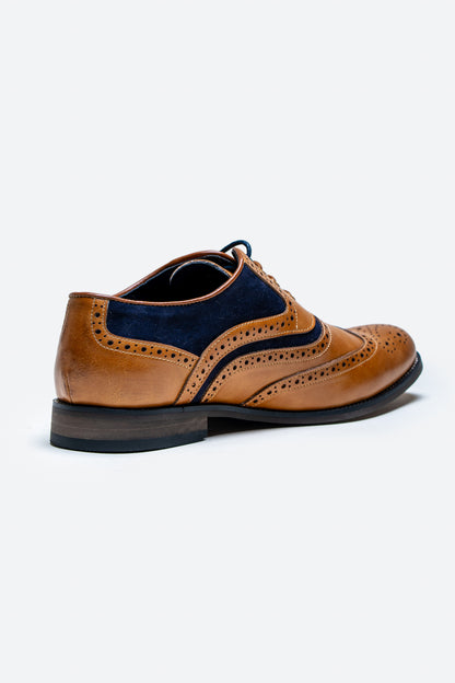 Russel Shoes Tan & Navy
