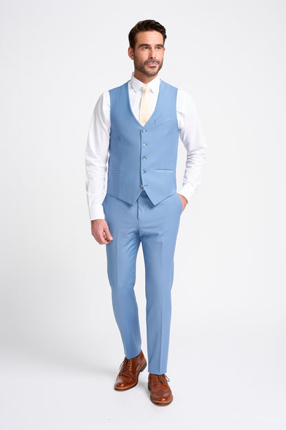 Bond Ocean Blue Three Piece Suit