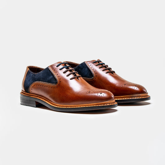 Brentwood Shoes Tan Navy