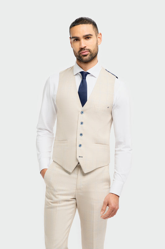 Caridi Beige Waistcoat