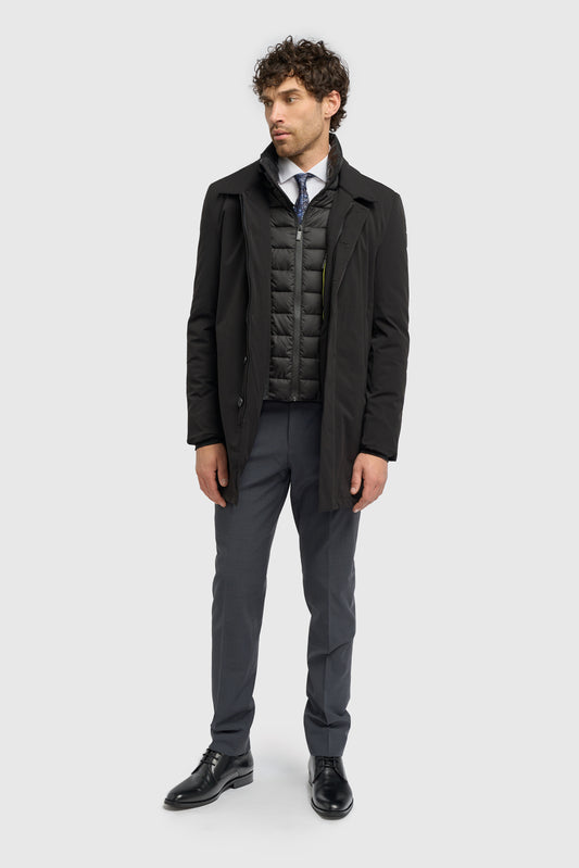 Heston Overcoat Black