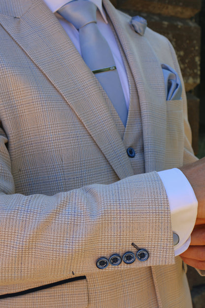 DUSTY BLUE TEXTURED TIE SET