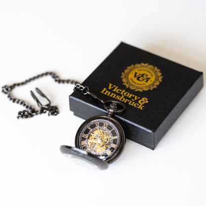Steampunk Pocket Watch | Gunmetal | The Stephenson