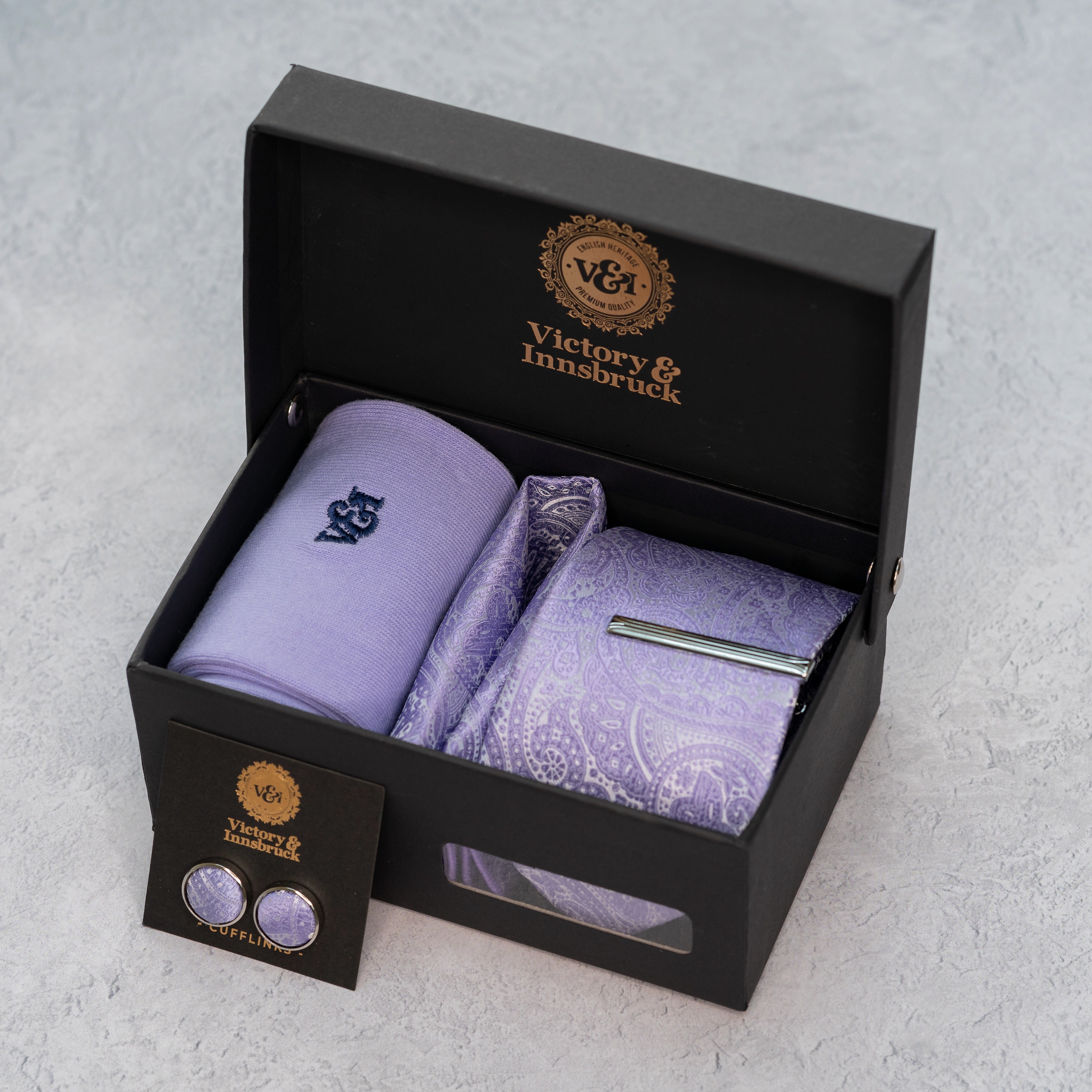 Silk Rex Purple Tie Gift Set at Rs 1560/piece in New Delhi | ID: 27548238588