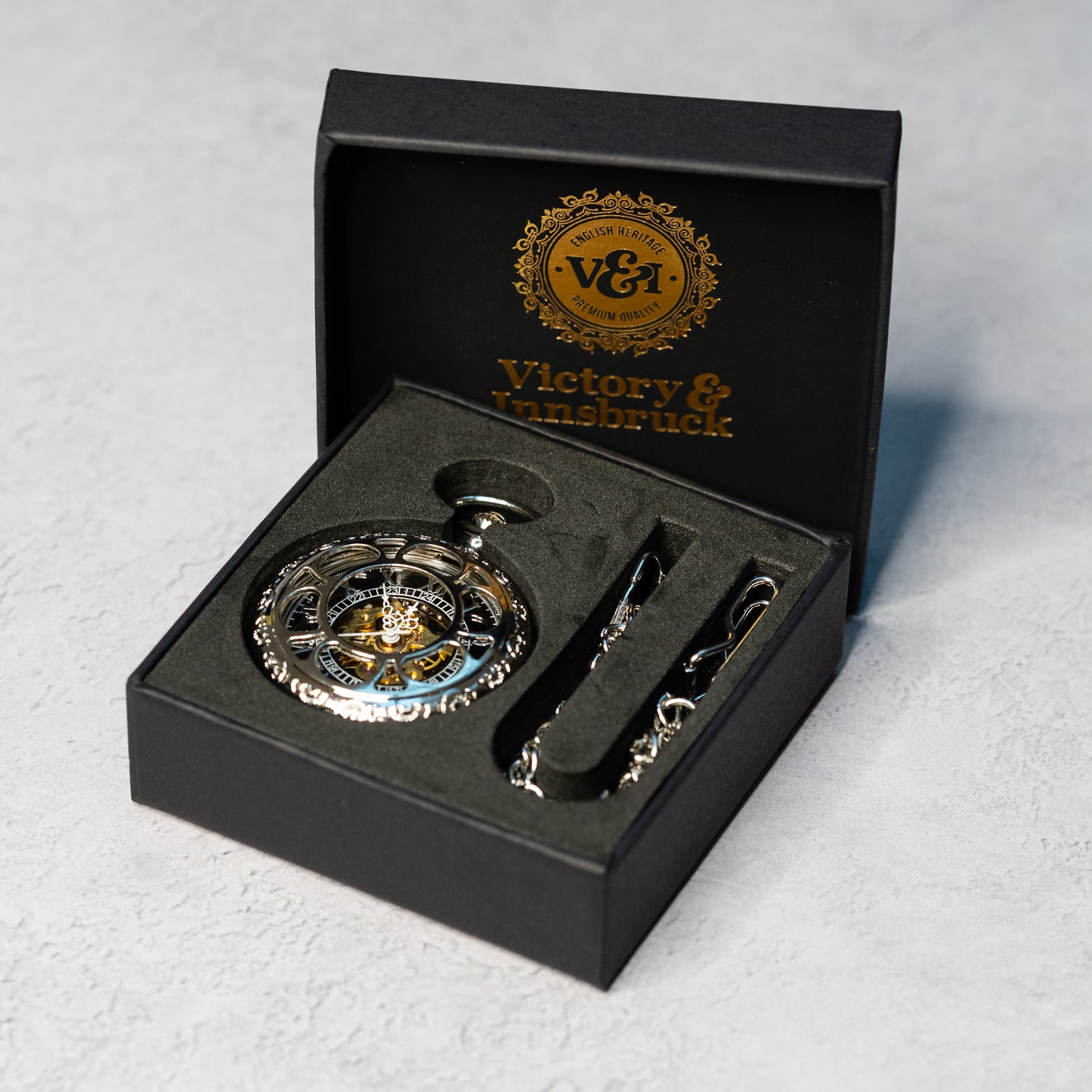 Steampunk Pocket Watch | Silver | The Milburn II