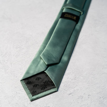 Dark Sage Green Textured Tie Set